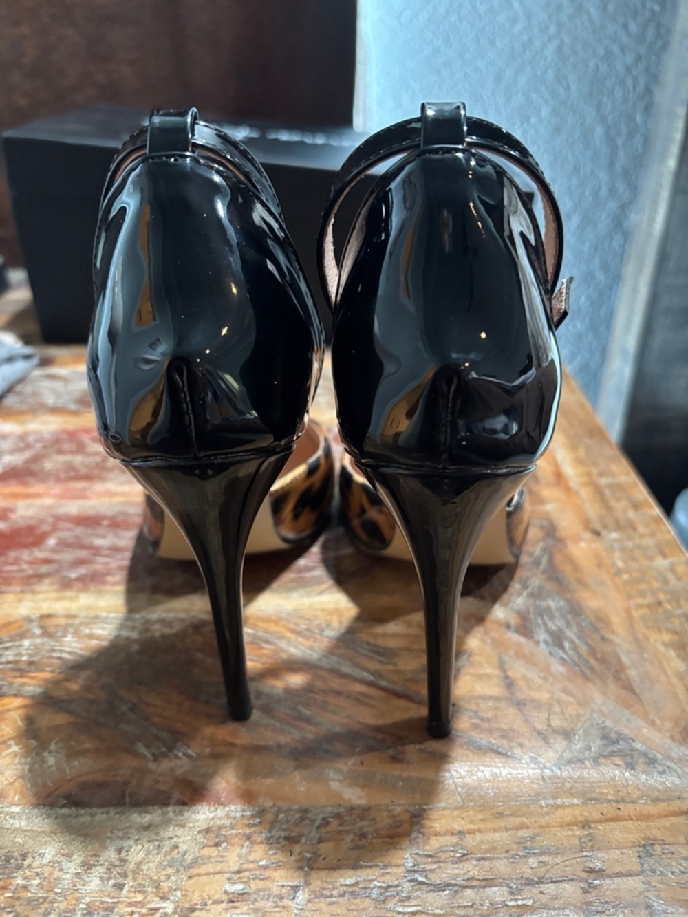 NWT Sienna Rossi Lucy Leopard Print Splicing Pumps size 36 - Picture 4 of 5